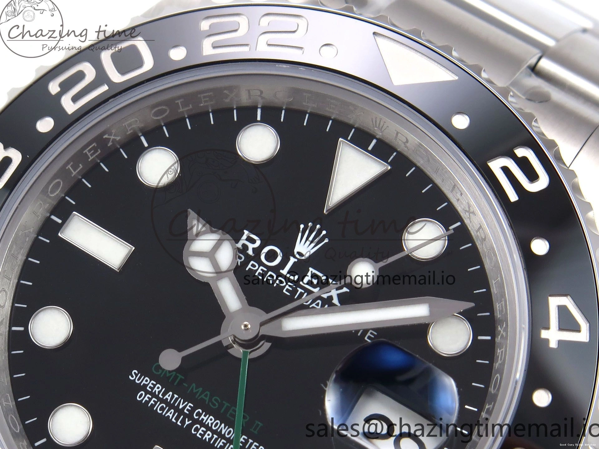 Good Copy Rolex Watches GMT-Master Bracelet Best Practical SH3285 CHS II Oyster GRNR 1019 EF on 904L 1:1 Edition 126710 1223